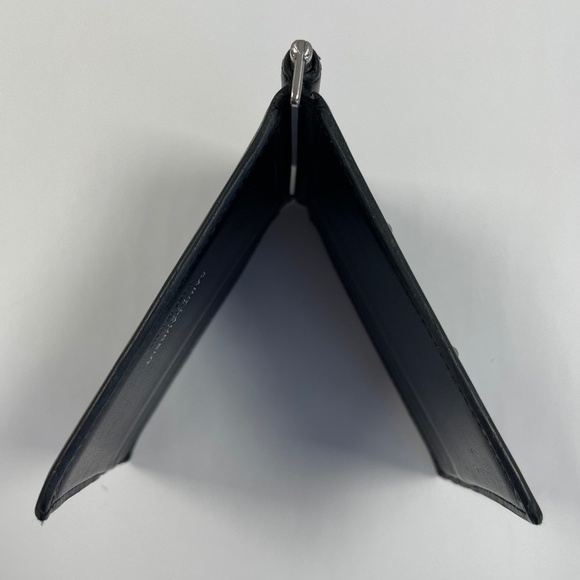 Saint Laurent Preowned Black Leather Bi-Fold Card Case Wallet with Money Clip - Picture 6 of 9